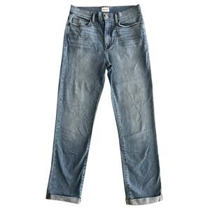 HUDSON HIGH RISE ROLL TAB CROPPED JEANS SIZE 27